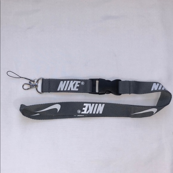 New Nike Gray and White Lanyard ID Badge Keychain - Picture 1 of 8